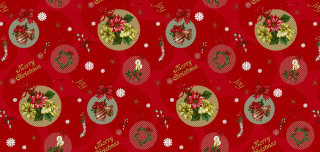 6074 PVC ubrus Florista  (Merry Christmas) -- ks -- 120x140 cm Barva: červená, rozměr: 120 cm x 140 cm