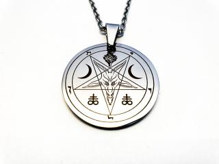 HeLLTag - náhrdelník - Baphomet Leviathan - CT Silver