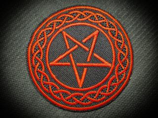 Nášivka - Nažehlovačka - Celtic Pentagram Red