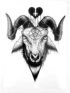 Tattoo Sticker - I Love Satan