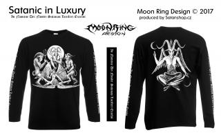 Tričko unisex - Satanic in Luxury - Moon Ring Design - dl. rukáv