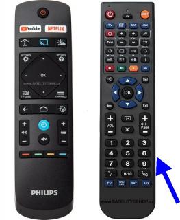 Philips 32HFL5114 náhradní dálkový ovladač