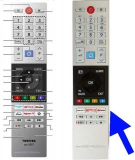 Toshiba CT-8567 dálkový ovladač náhradní