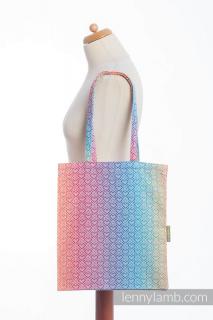Lennylamb Nákupní taška, 100% bavlna - BIG LOVE RAINBOW - 33x39cm