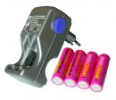 DN93 Nabíječka , AC 230 V, 250mAh, 4 kanály, AA/AAA + 4ks baterií AA 2300mAh