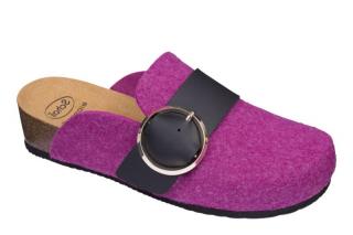 Scholl AMALFI CLOG - zdravotní dámská domácí obuv barva fuchsiová Velikost: 38