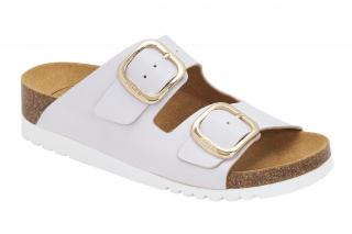 Scholl ILARY 2 STRAPS - dámské domácí pantofle barva bílá Velikost: 37