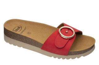 Scholl MALIBU' MULE - dámské pantofle barva červená Velikost: 38