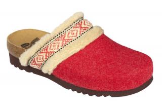 Scholl MAYA -   zdravotní dámská domácí obuv barva červená Velikost: 38