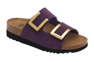 Scholl MONTEREY 2 STRAPS - dámské zdravotní pantofle barva purpurová Velikost: 38