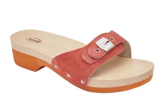 Scholl PESCURA HEEL - dámské luxusní pantofle barva korálová Velikost: 38
