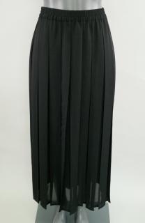 Černá skládaná dlouhá sukně LOUIS LONDON - pas 72-94 cm