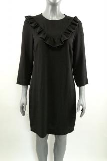 Černé šaty s volánkem  H&amp;M vel. 38