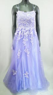 Dlouhé fialkové společenské/svatební šaty