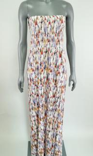 Dlouhé letní šaty bez ramínek - prsa 72-102 cm