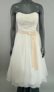 Korzetové (svatební) šaty pošité korálky SCALA vel. 40