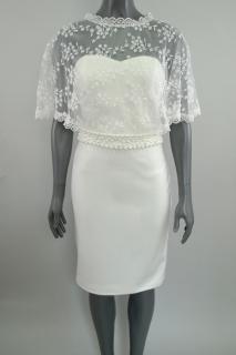 Krémově bílé svatební/popůlnoční šaty BODYFLIRT vel. 38