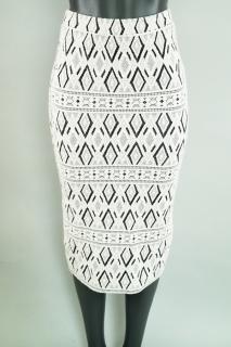 Pouzdrová vzorovaná úpletová sukně NEXT vel. 34