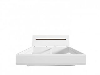 AZTECA TRIO LOZ/160 postel bílý/bílý vysoký lesk 165