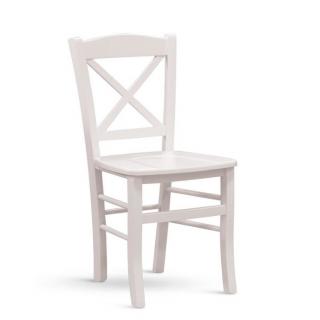 CLAYTON židle bílá masiv 43