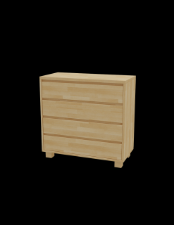 komoda SK-4Z masívní buk 92,5x95x45 cm