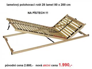 lamelový poloh.rošt DOUBLE NV na pístech 80 x 200 cm PRODEJNA