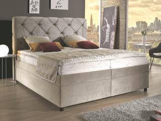 postel PREMIUM BOX SPRING PALLADIO otvírání od nohou 160x200 cm