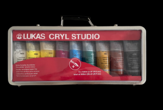 Akrylové barvy v kufříku 9 x 100 ml Lukas