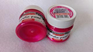 Akrylové metalické barvy - 50ml, výběr barev - PentArt metalické: magenta