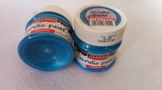 Akrylové metalické barvy - 50ml, výběr barev - PentArt metalické: světle modrá
