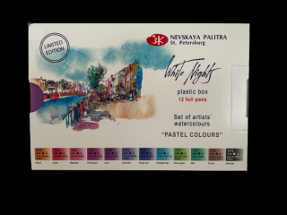 Akvarelové barvy  pastelové barvy set 12 ks zn Nevskaya Palitra