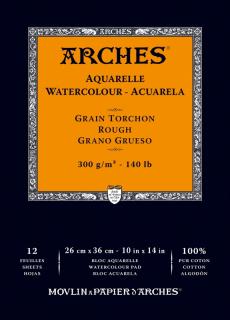 Akvarelový blok Arches  - 300g/m² - oranžový rough Velikost: 14,8 x 21cm