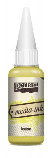 Alkoholový inkoust Media Ink 20 ml PentArt - různé odstíny Barva :: citrónová