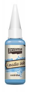 Alkoholový inkoust Media Ink 20 ml PentArt - různé odstíny Barva :: korálová modrá