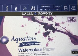 Blok na akvarel Aquafine Aquarelle A3 -300 g/m Daler Rowney