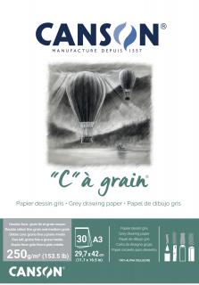 C  a grain skicák Canson A 3 250 g/m² šedý