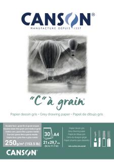 C  a grain skicák Canson A 4 250 g/m² šedý