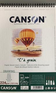 C  a grain skicák krouž.vazba Canson A 4 224 g/m²