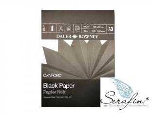 Černý papír v bloku 150g/m Daler Rowney A3