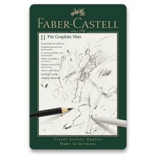 Grafitová tužka Faber-Castell - Pitt Graphite Matt - sada 11 ks