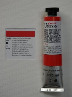 Olejová barva UMTON 20 ml - kadmium červené střední 61