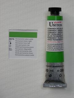 Olejová barva UMTON 20 ml - permanentní zeleň světlá 74
