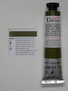 Olejová barva UMTON 20 ml - zem zelená česká imitace 58