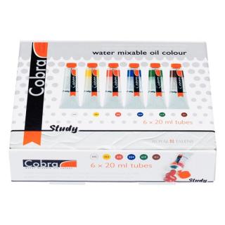 Sada Cobra Study 6 x 20 ml - H2Oil - vodouředitelné olejové barvy
