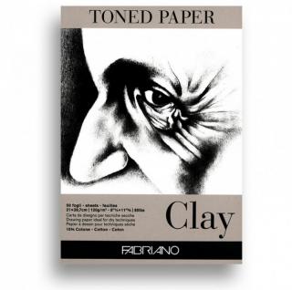 Tónovaný papír v bloku Fabriano - šedý odstín 120 g/m2  A3