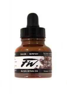 Umělecká tuš na akrylové bázi 29,5 ml - 38 odstínů umbra: Burnt Umber