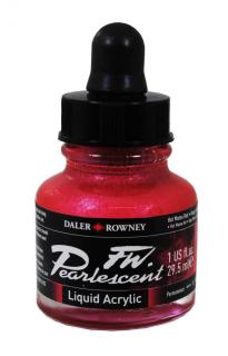 Umělecká tuš Perlescent na akrylové bázi 29,5 ml - 22 odstínů červená: Pearlescent Hot Mama Red