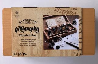 W&N CALLIGRAPHY kaligrafický set v dřevěném boxu