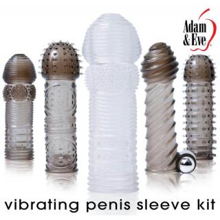 Adam &amp; Eve Vibrating Penis Sleeve Kit