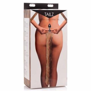 Tailz Extra Long Mink Tail Metal Anal Plug